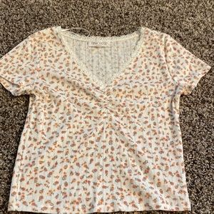 Pink Rose Medium Tee- Floral